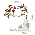 Chinese style crystal ornaments gold bonsai living room decor
