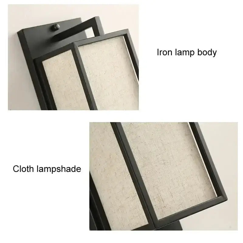 Decorbites chinese style iron wall lamp bedroom gold glass sconce