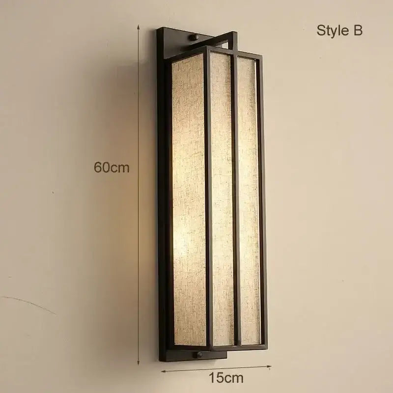 Decorbites chinese style iron wall lamp bedroom gold glass sconce