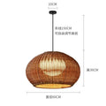Chinese style outdoor rattan weaving pendant lights garden decor