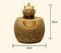 Golden chinese style wealth attracting ornaments living room fountain