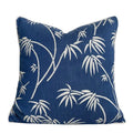 Chinoiserie blue peony floral cushion cover living room decor