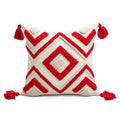Christmas bell red embroidered pillow cover living room holiday decor