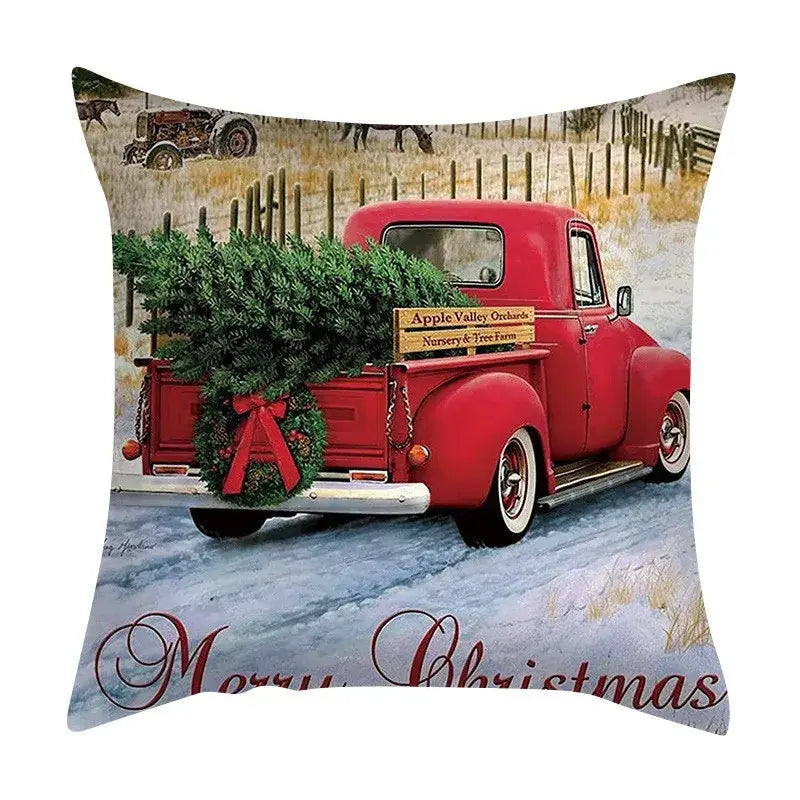 Vintage festive christmas cushion cover set living room decor