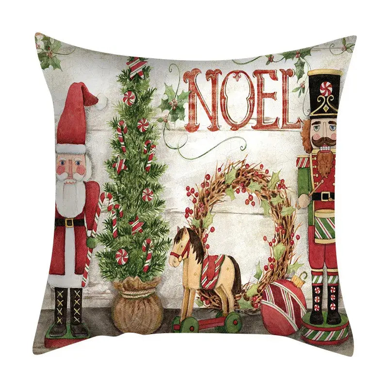 Vintage festive christmas cushion cover set living room decor