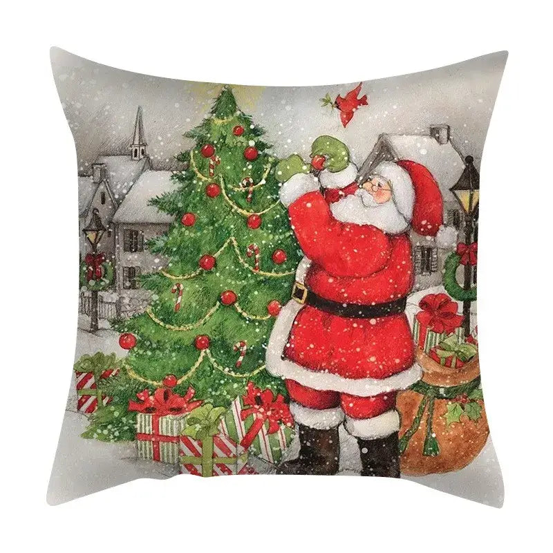 Vintage festive christmas cushion cover set living room decor