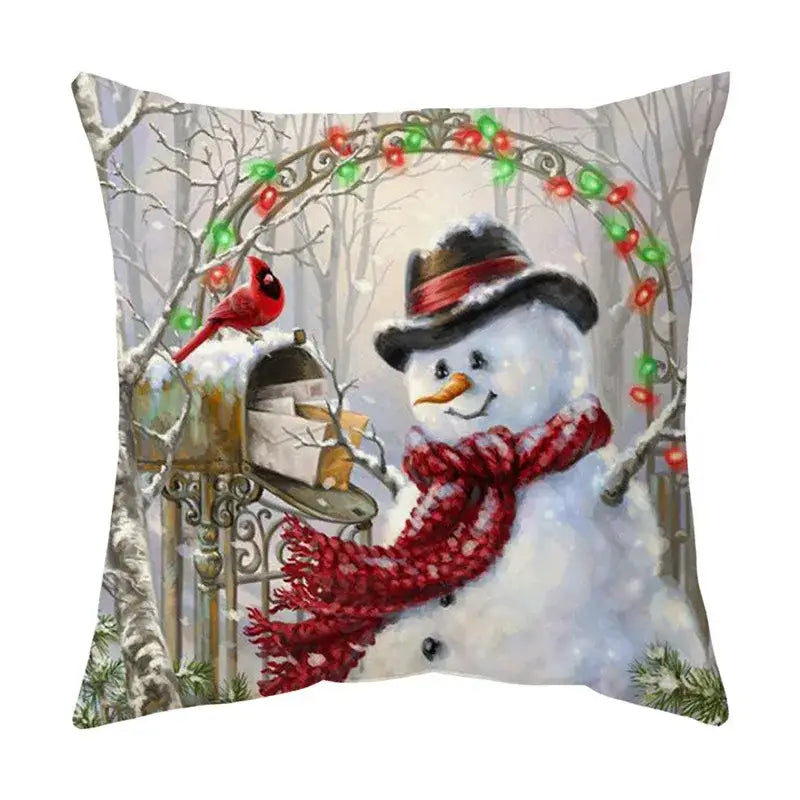 Vintage festive christmas cushion cover set living room decor