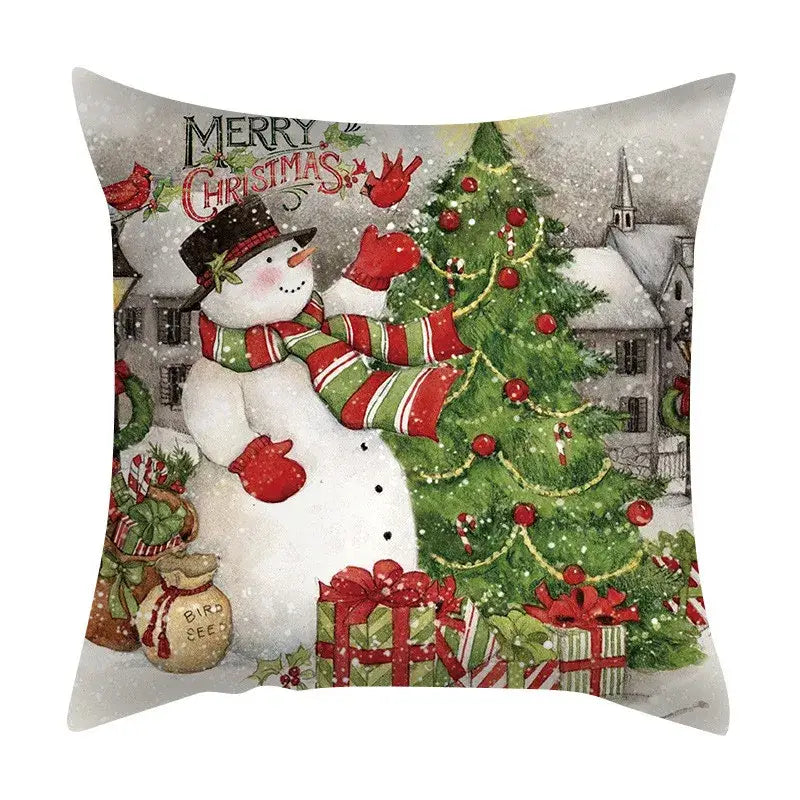 Vintage festive christmas cushion cover set living room decor