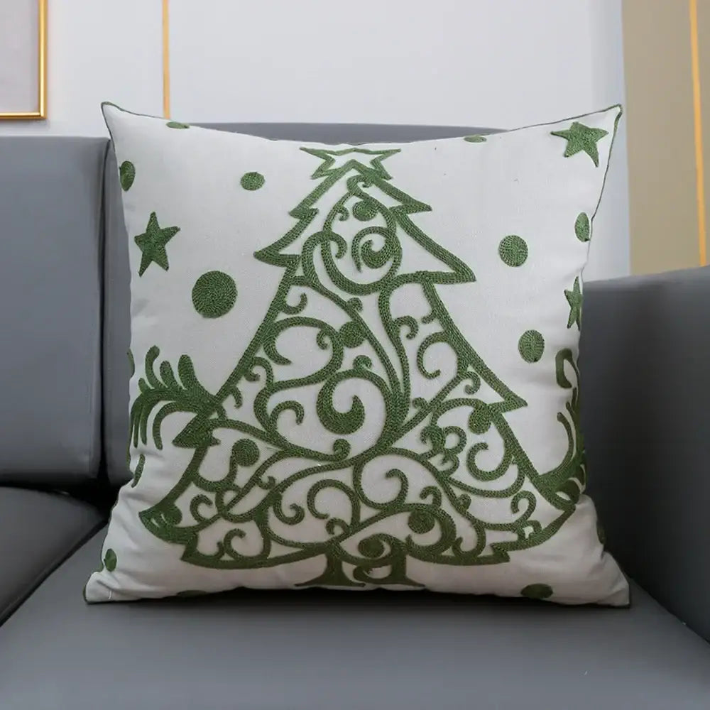 Red deer snowflake christmas cushion cover living room pillow case