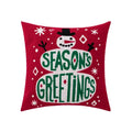 Red snowflake embroidered cushion cover living room velvet pillow