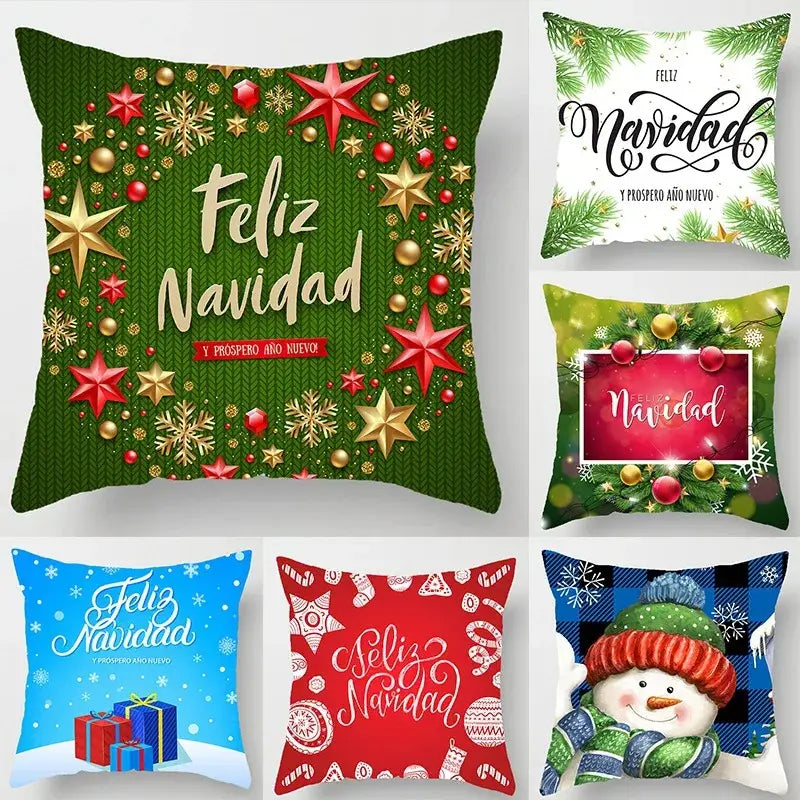 Green christmas nordic sofa pillowcase living room cushion cover