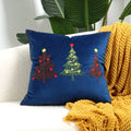 Red velvet christmas patchwork merrychristmas cushion cover living room