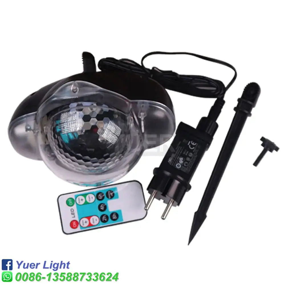 Black christmas snow projector lights outdoor party spotlight