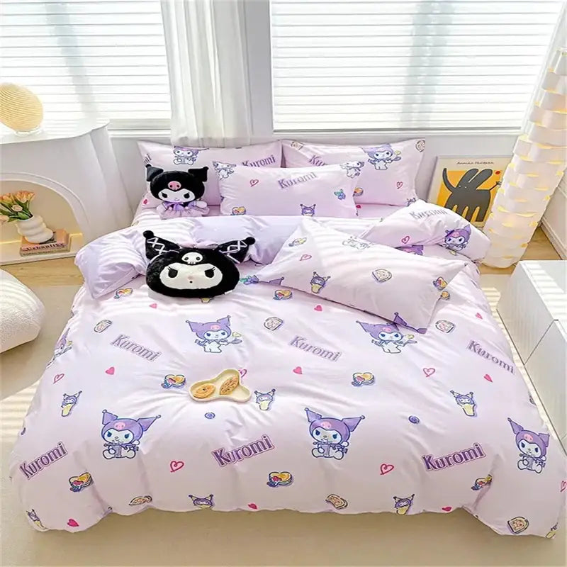 Cute light blue cinnamoroll bedding set bedroom duvet cover