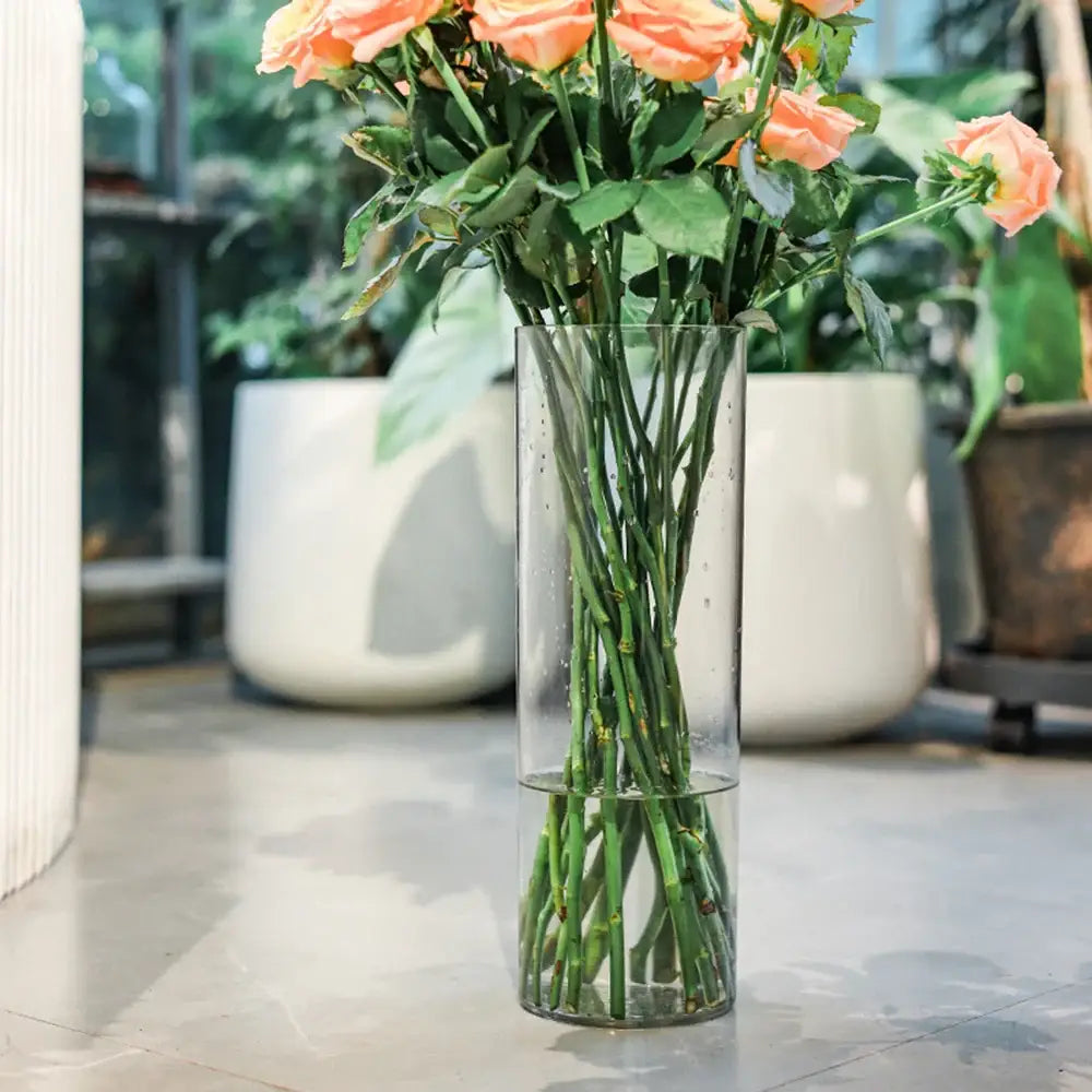Modern clear acrylic hurricane flower vase dining room centerpiece