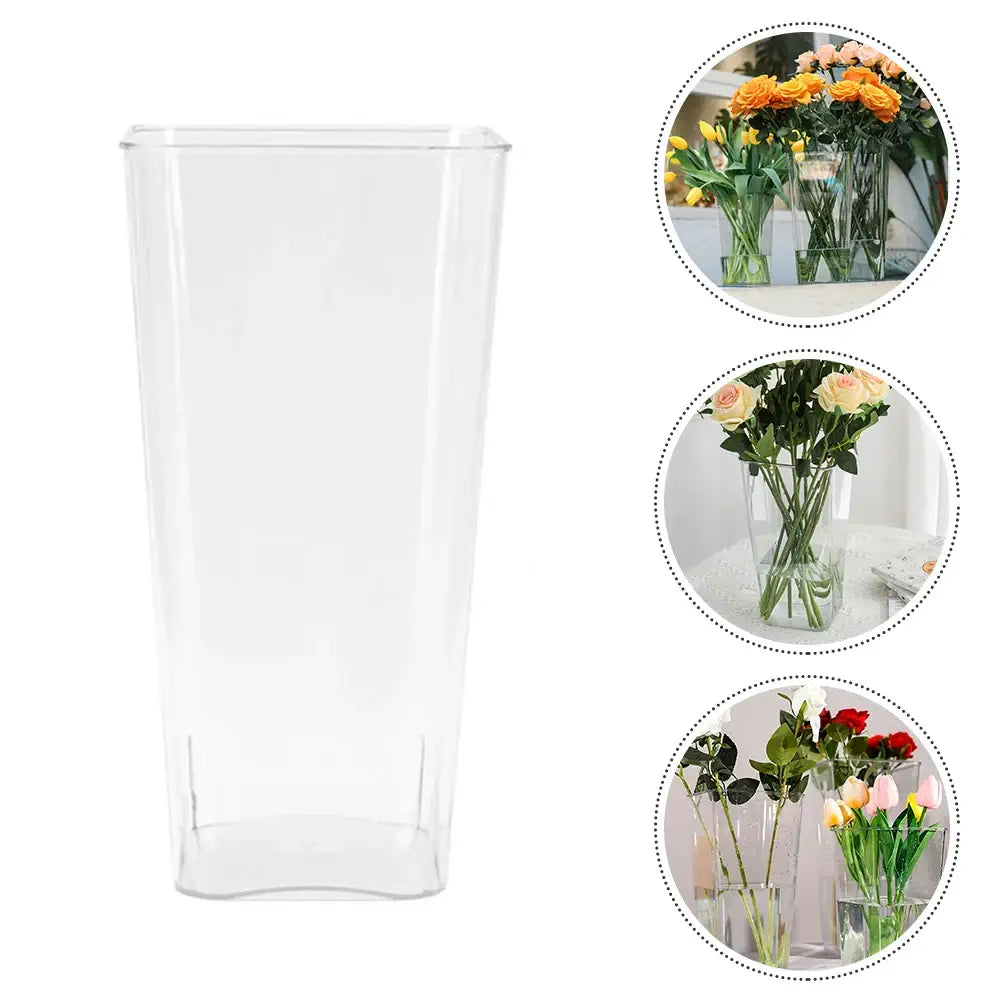 Modern clear acrylic hurricane flower vase dining room centerpiece