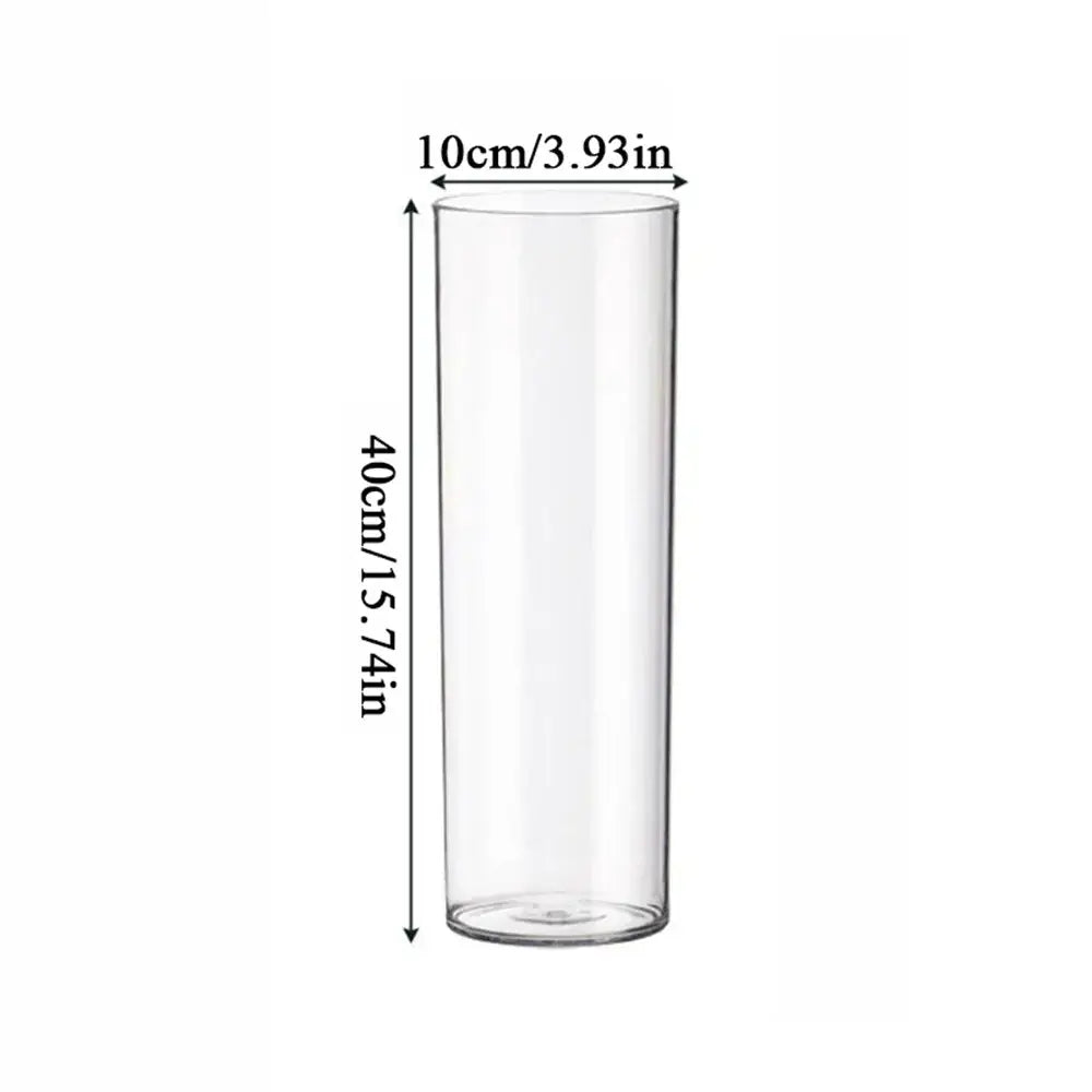 Modern clear acrylic hurricane flower vase dining room centerpiece