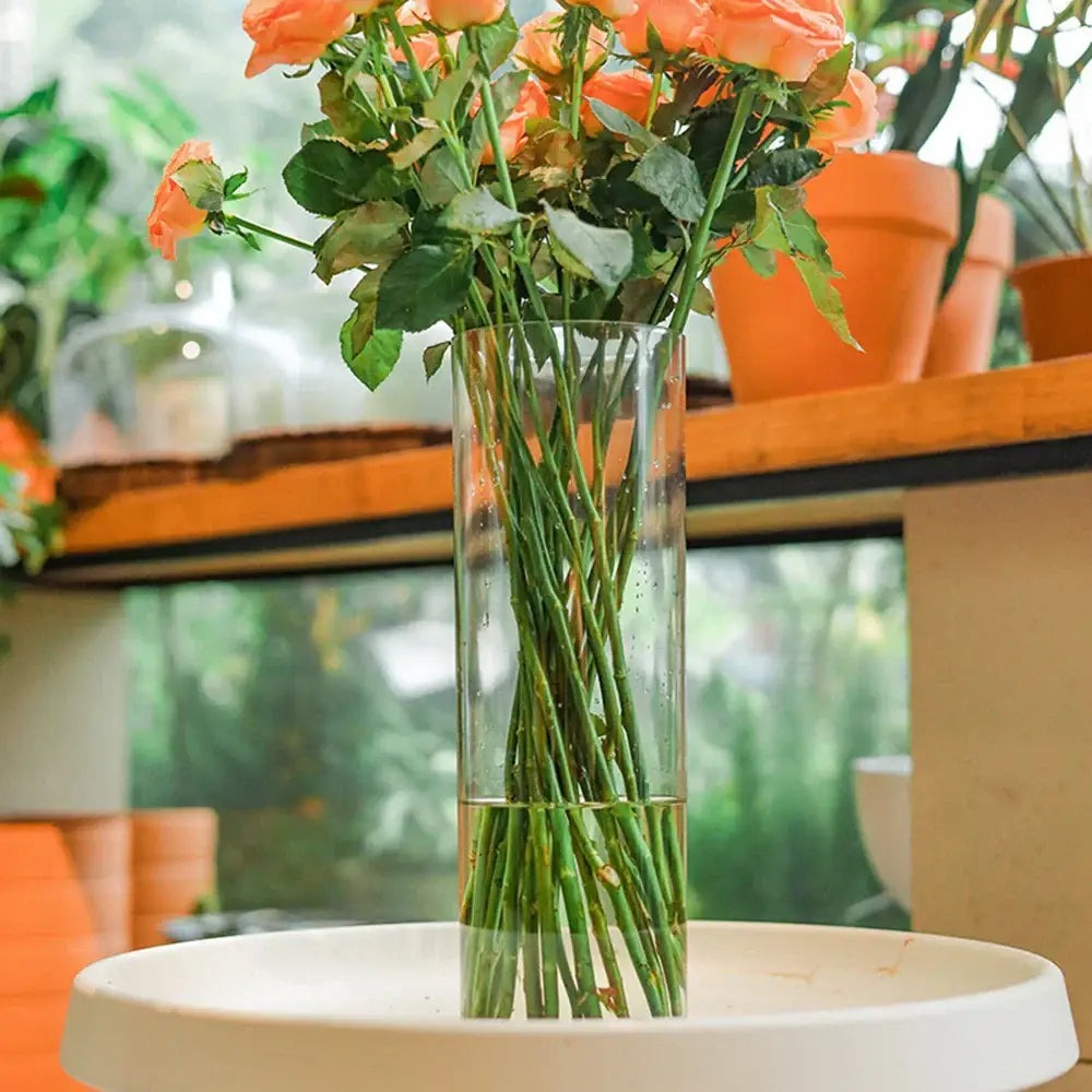Modern clear acrylic hurricane flower vase dining room centerpiece