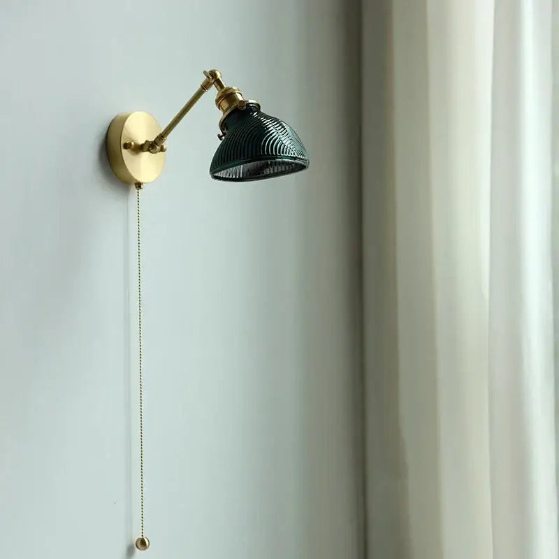 Decorbites clear glass led brass wall sconce dining room light