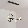 Modern black & brass molecular island chandelier dining room light