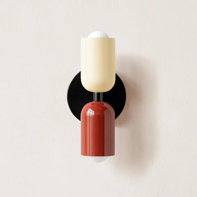 Modern olive & cream wall sconce bedroom light