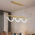 Contemporary black & gold 3-light island lamp – kitchen pendant