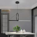 Modern black led ceiling light with remote control for dining room