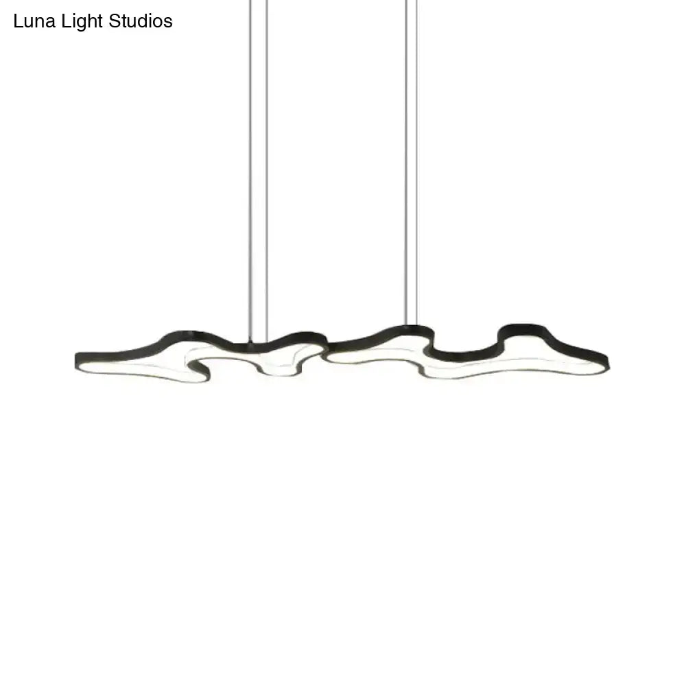 Modern black & white cloud metal island light kitchen pendant