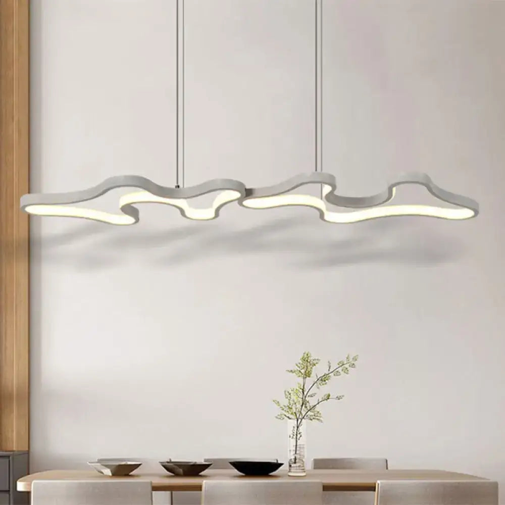 Modern black & white cloud metal island light kitchen pendant