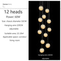 Modern spiral crystal ball chandelier dining room pendant light
