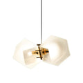 Modern frosted white glass honeycomb island lamp dining room light