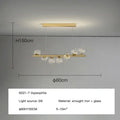 Modern gold long ceiling chandelier dining room glass pendant light