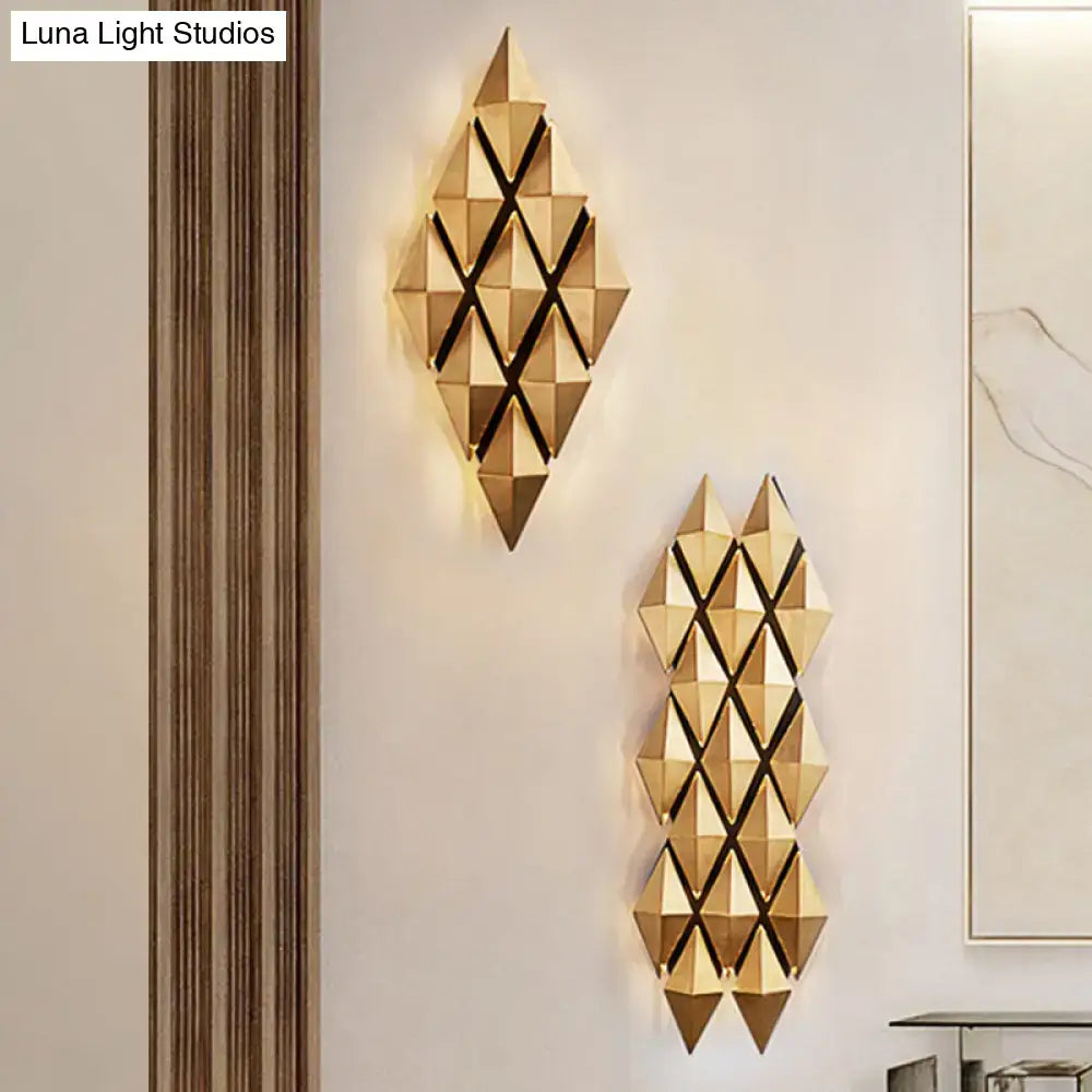 Modern gold diamond led wall lamp bedroom light fixture