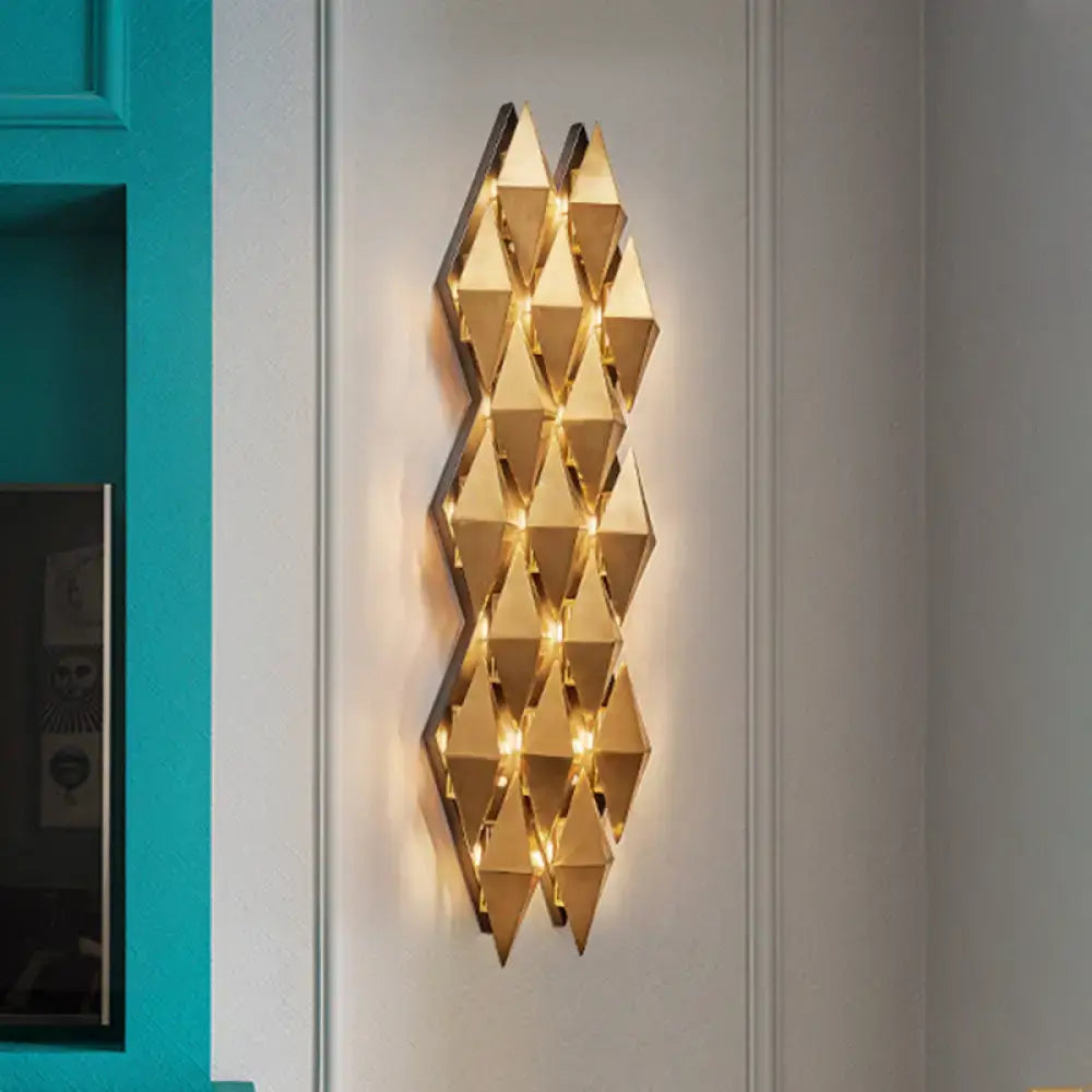 Modern gold diamond led wall lamp bedroom light fixture