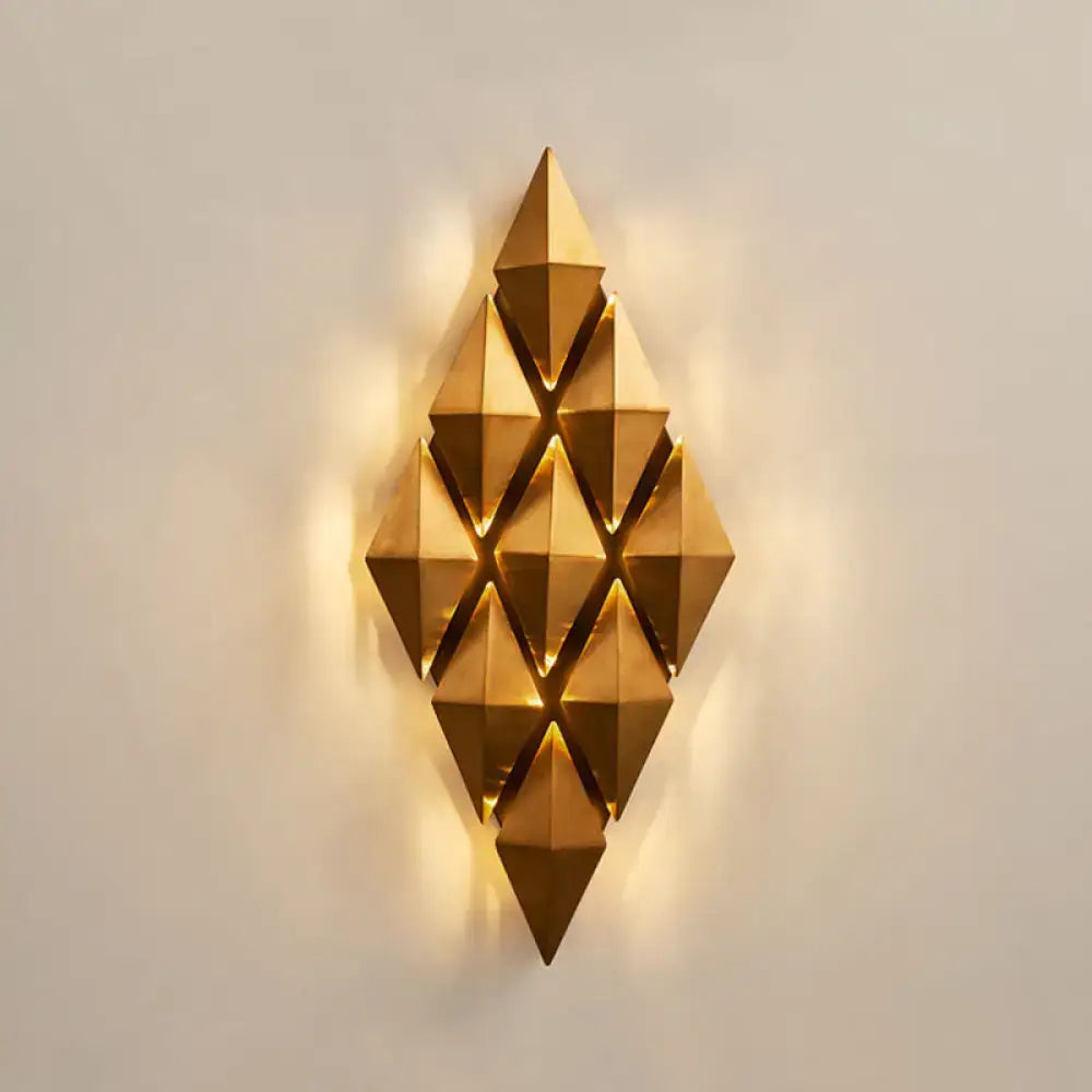 Modern gold diamond led wall lamp bedroom light fixture