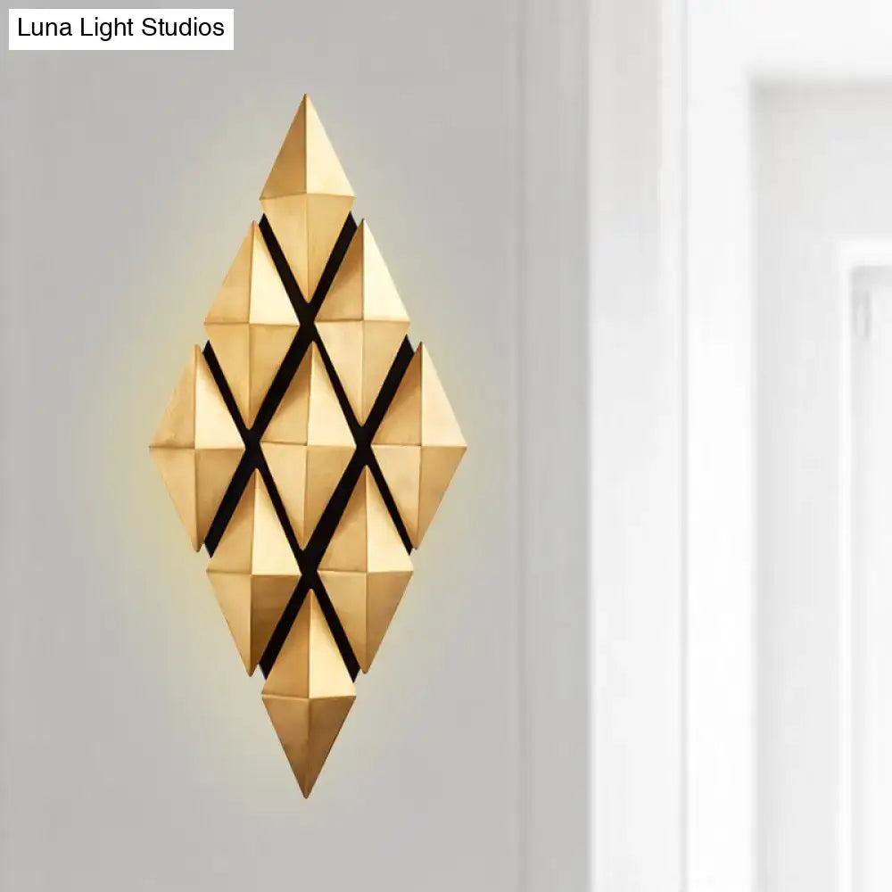 Modern gold diamond led wall lamp bedroom light fixture