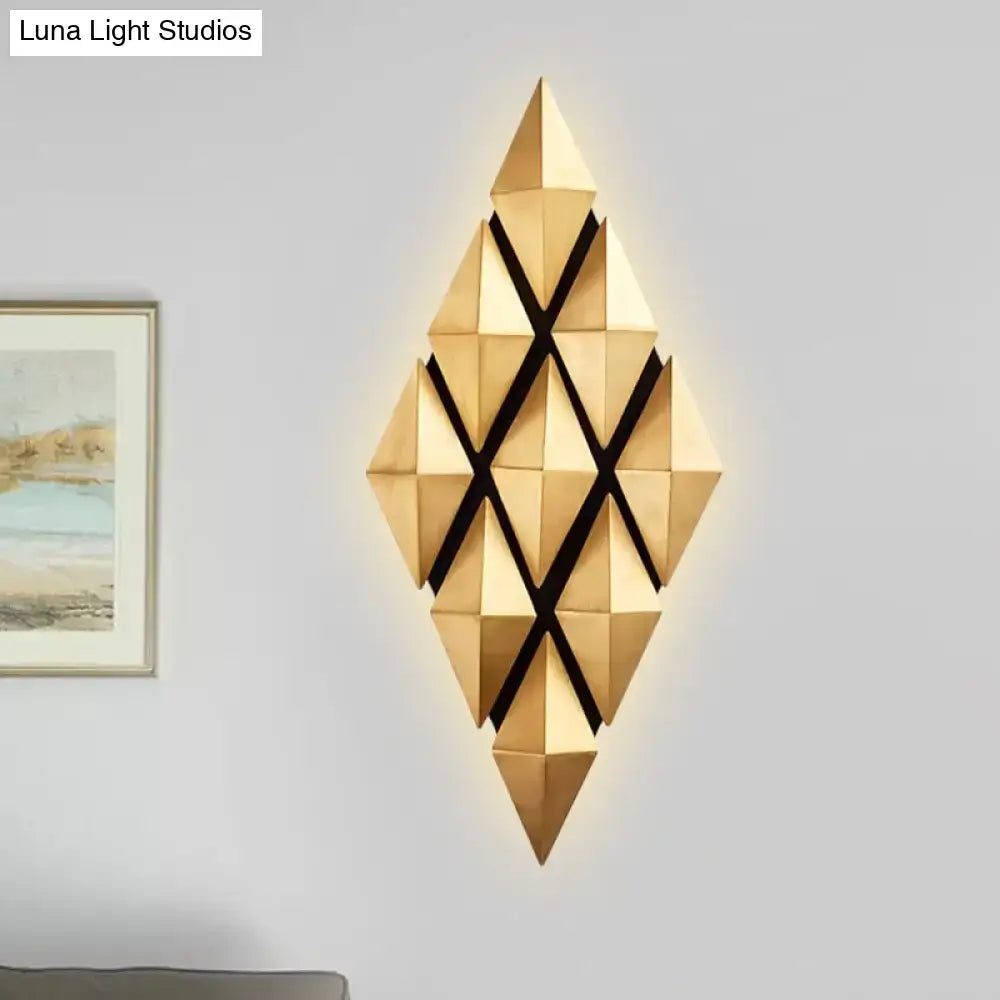 Modern gold diamond led wall lamp bedroom light fixture