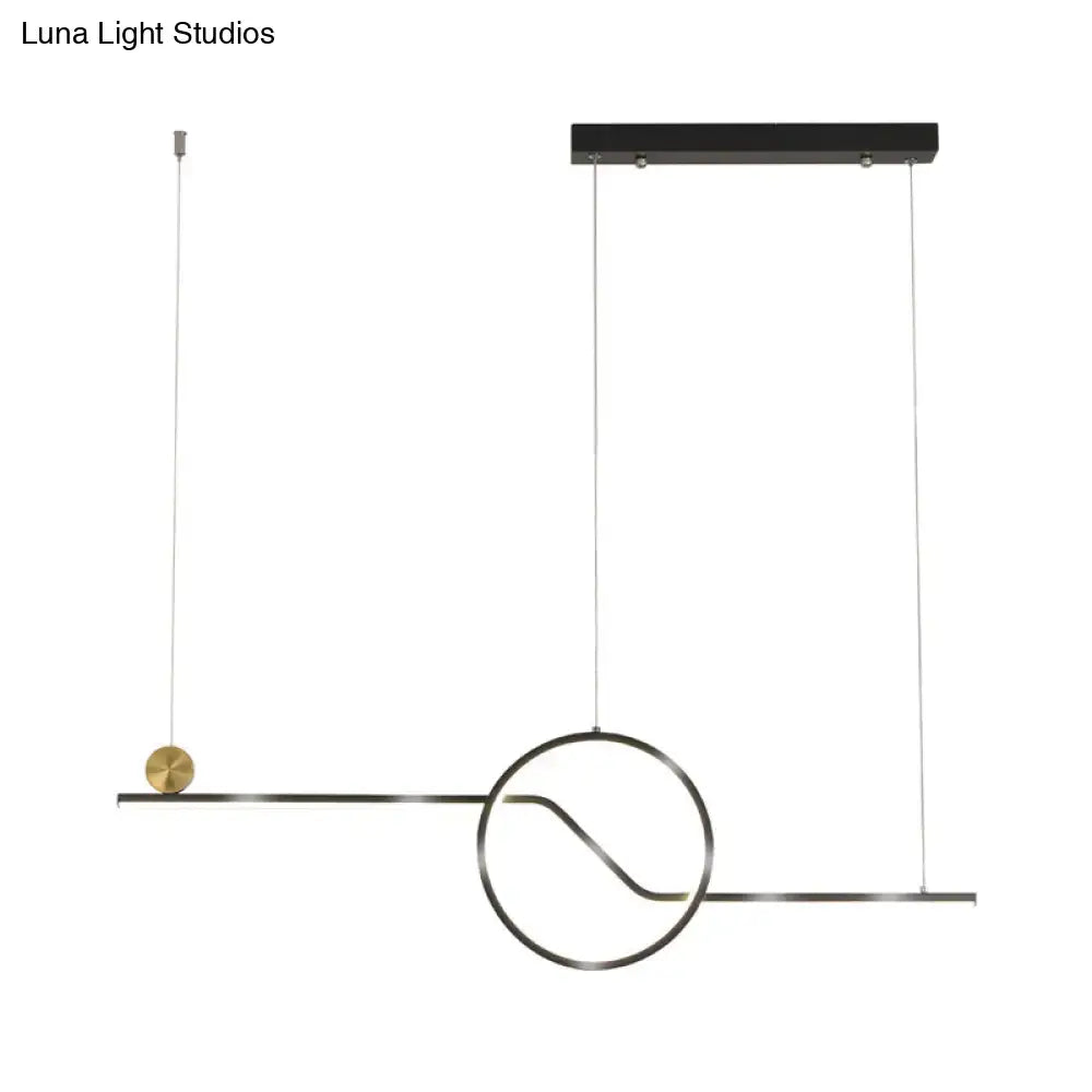 Modern brass led island pendant ceiling light for dining room