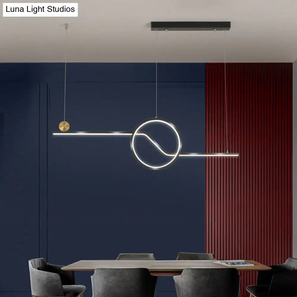 Modern brass led island pendant ceiling light for dining room