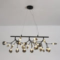 Contemporary gold branch metal pendant with glass shades bedroom light