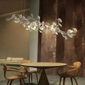 White ginkgo leaf chandelier for dining room luxury lantern light