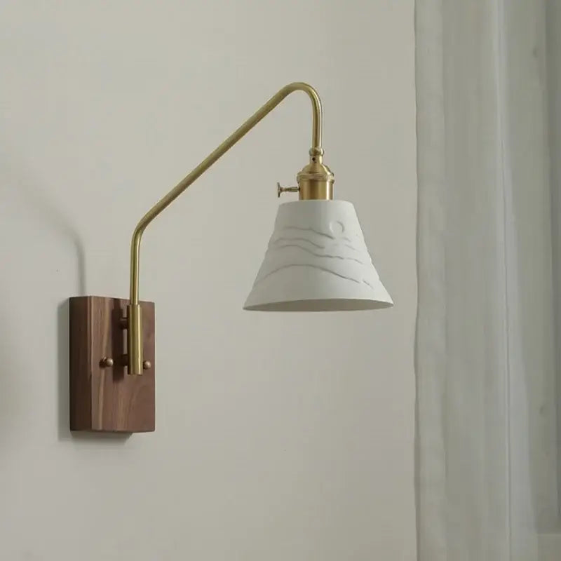 Modern brass and copper ceramic led wall lamps for bedroom