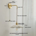 Vintage brass and ceramic led wall light bedroom sconce