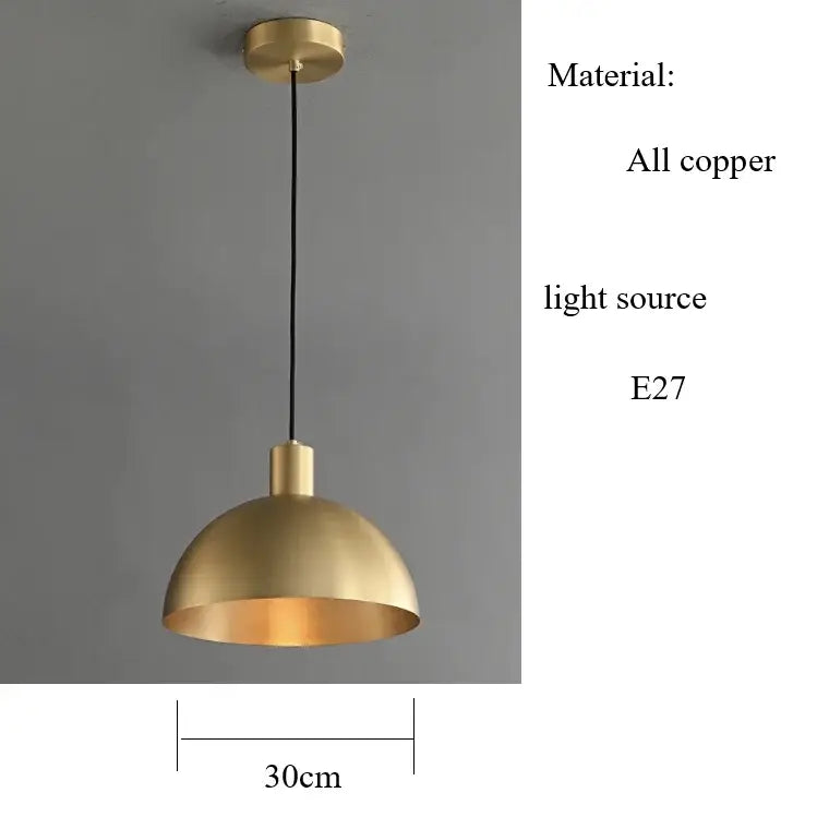 Decorbites copper chandelier brushed gold kitchen pendant light