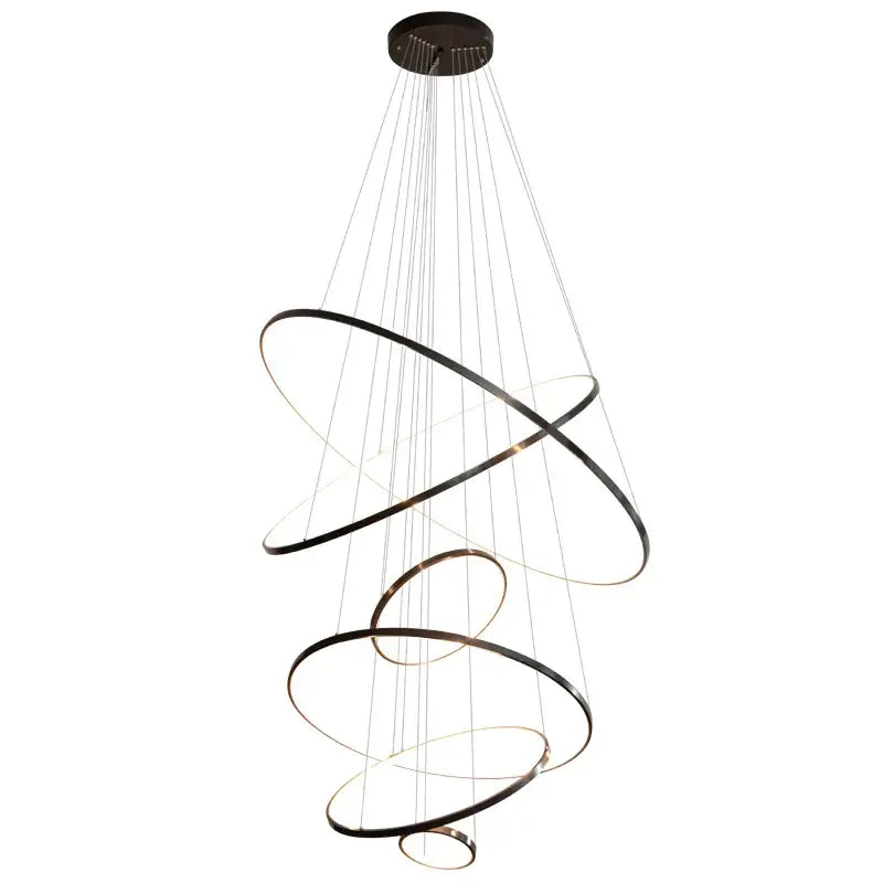 Modern decorbites copper circle chandelier living room led light
