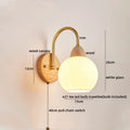 Decorbites cotton led wall lamps brass wood cloud sconce bedroom