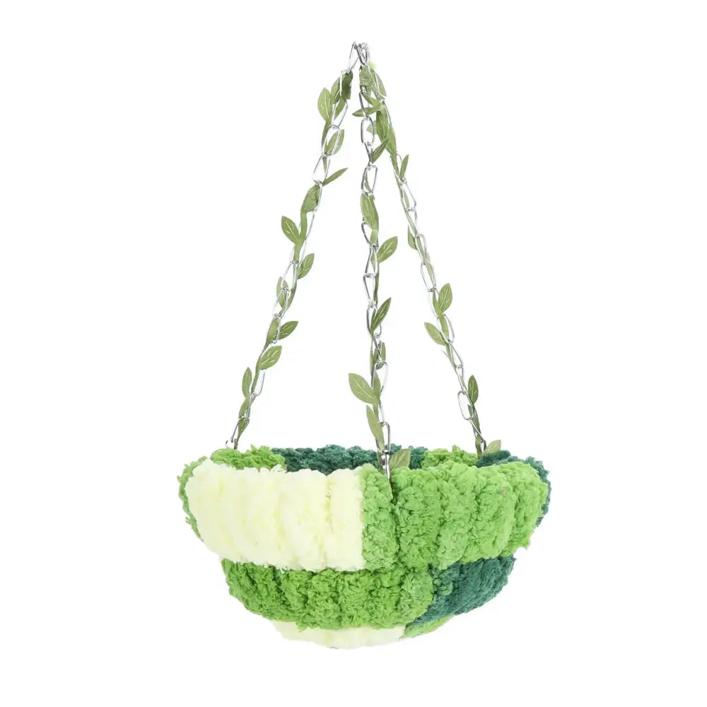 Green & cream coral fleece parrot hammock bed bedroom pet nest