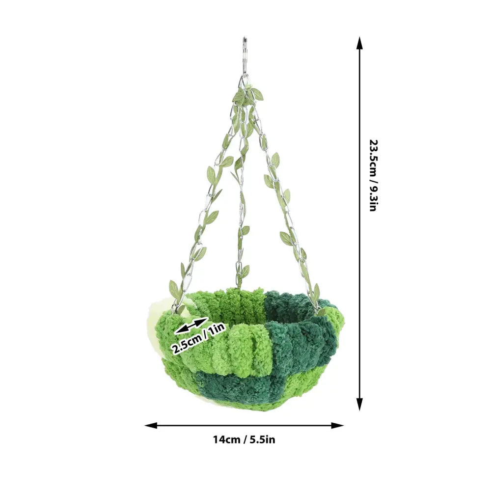 Green & cream coral fleece parrot hammock bed bedroom pet nest