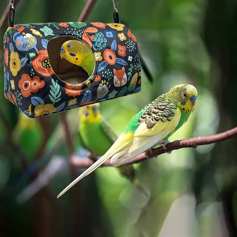 Cozy hanging hammock floral print warm bird nest for bedroom