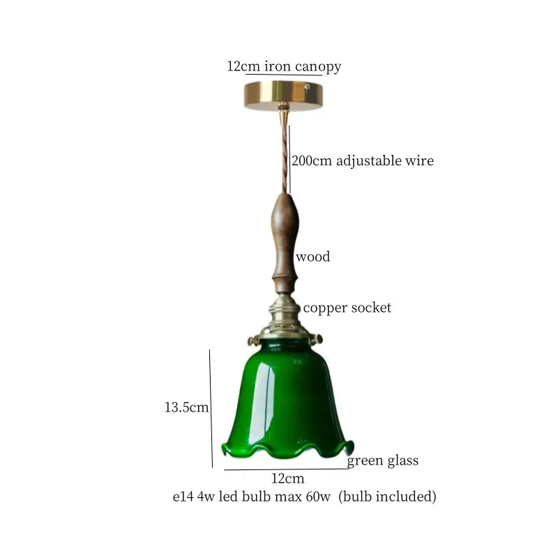 DecorBites™ Cream Glass LED Pendant Brass Hanging Lamp for Kitchen Restaurant Living Room
